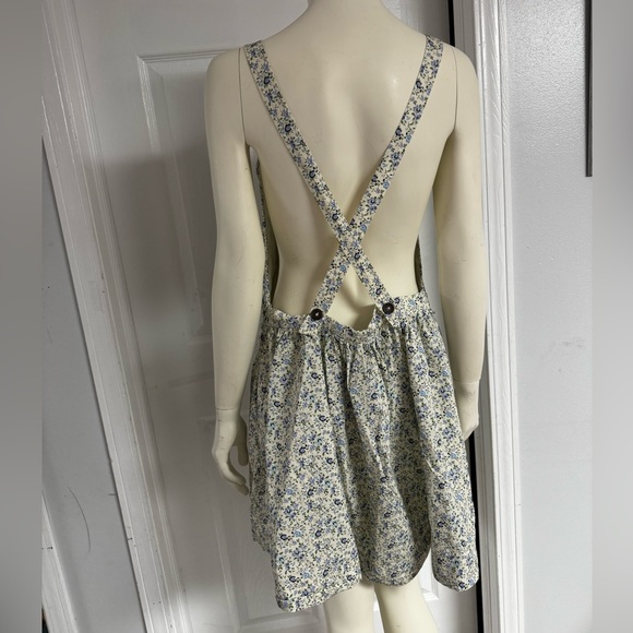 NWT Free People Boho Floral Crossback Button Mini Dress Size Medium - Picture 4 of 16